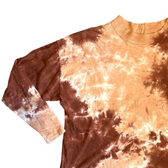 Free People We The Free Women’s Sz M Tie Dye Relaxed Oversized Long Sleeve Tee - Picture 7 of 11
